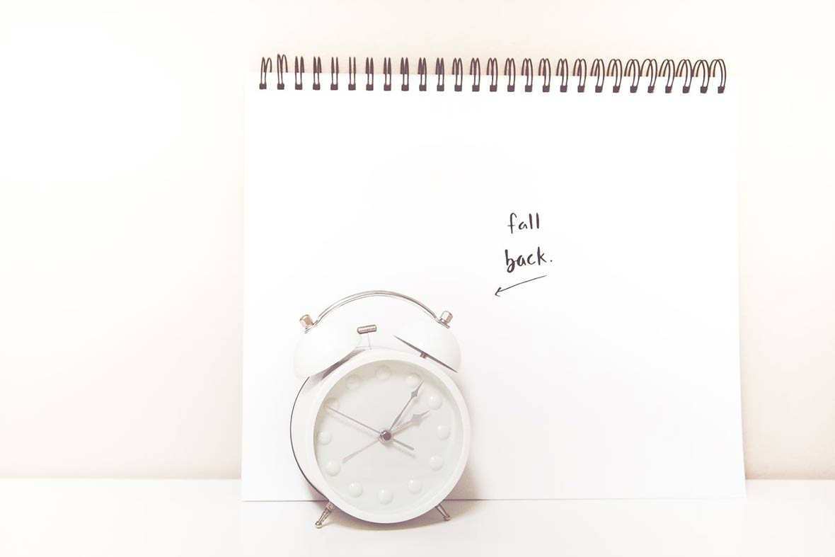 Alarm clock showing the time going backwards